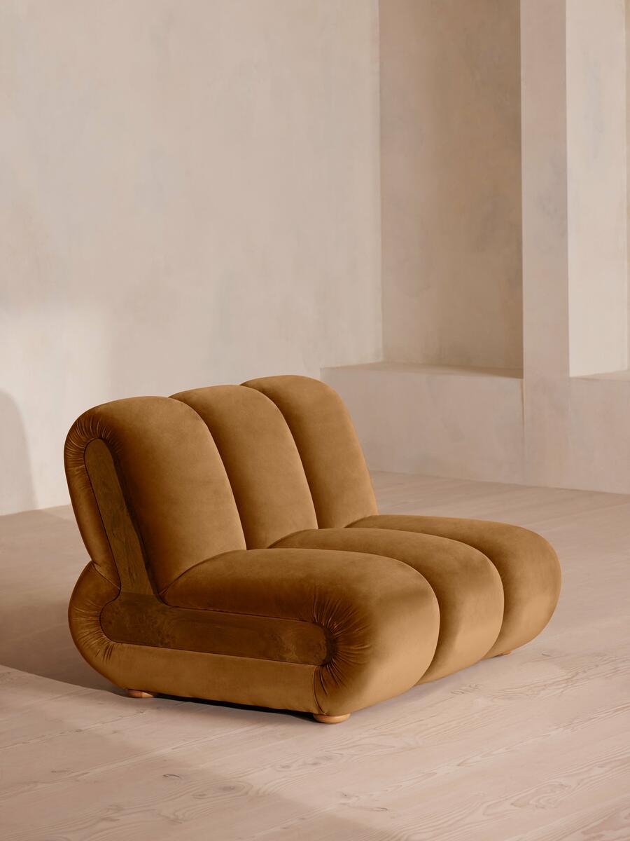 Noelle Modular Armchair - Velvet Mustard - Listing - Image 1