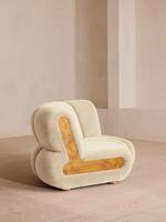 Noelle Modular Curved Armchair - Velvet Porcelain - Images - Thumbnail 3
