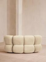Noelle Modular Curved Armchair - Velvet Porcelain - Images - Thumbnail 4