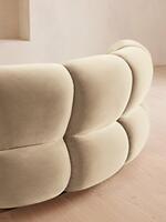 Noelle Modular Curved Armchair - Velvet Porcelain - Images - Thumbnail 5
