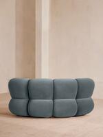Noelle Modular Curved Armchair - Velvet Grey Blue - Images - Thumbnail 4