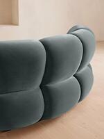 Noelle Modular Curved Armchair - Velvet Grey Blue - Images - Thumbnail 5