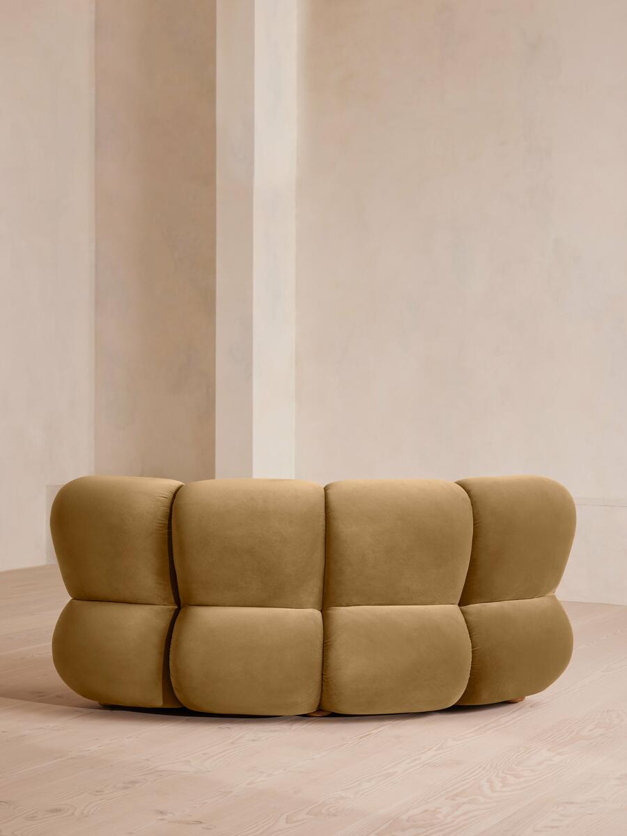 Noelle Modular Curved Armchair - Velvet Camel - Images - Image 4