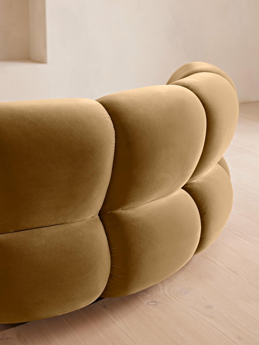 Noelle Modular Curved Armchair - Velvet Camel - Images - Image 5
