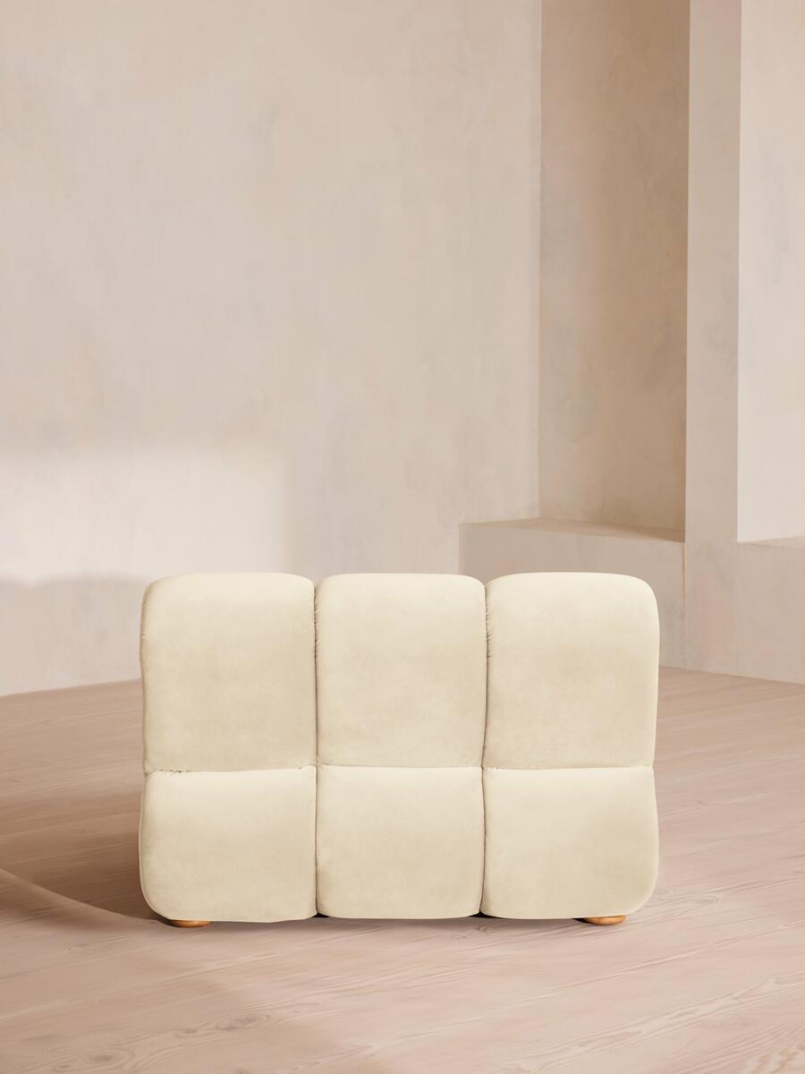 Noelle Modular Armchair - Velvet Porcelain - Images - Image 4