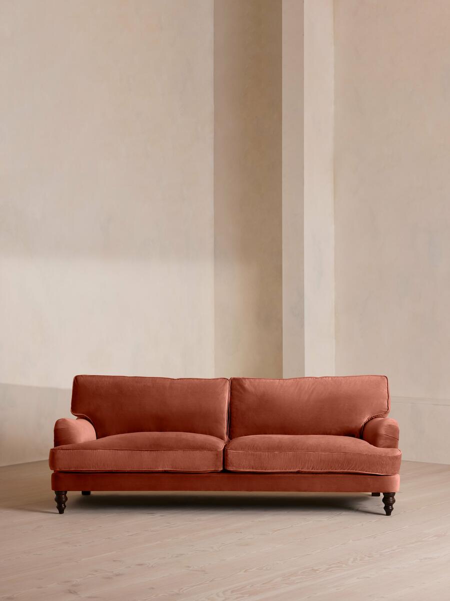 Arundel Four Seater Sofa - Velvet - Rust - Listing - Image 1