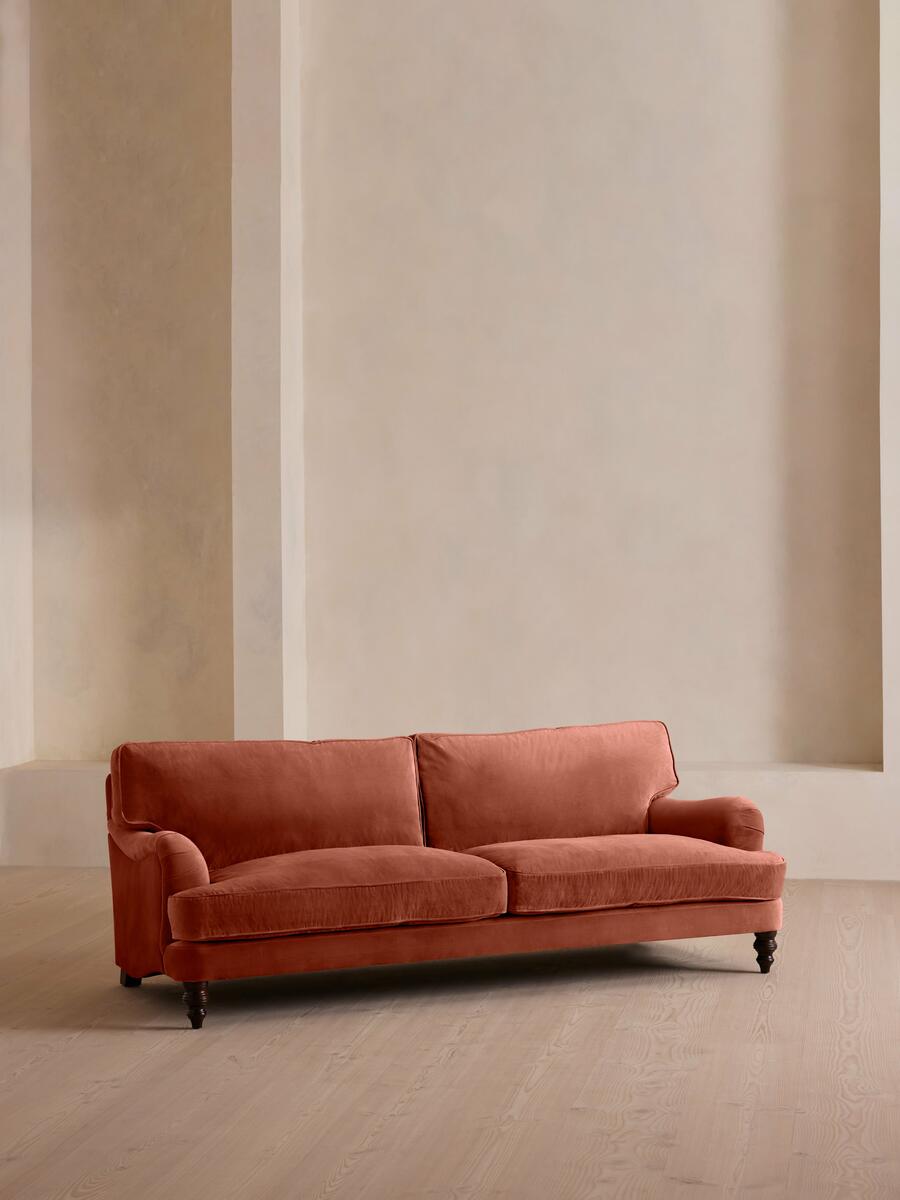 Arundel Four Seater Sofa - Velvet - Rust - Listing - Image 2