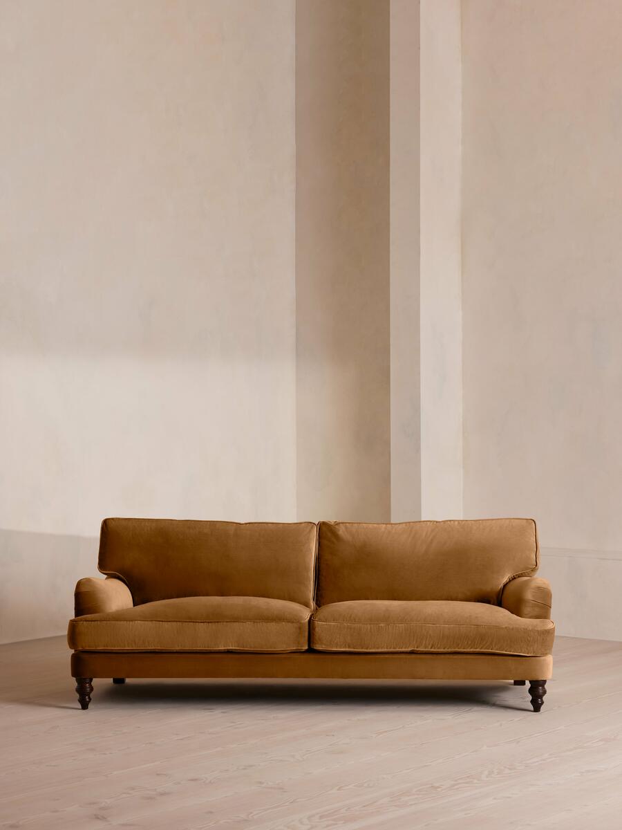 Arundel Four Seater Sofa - Velvet - Mustard - Listing - Image 1