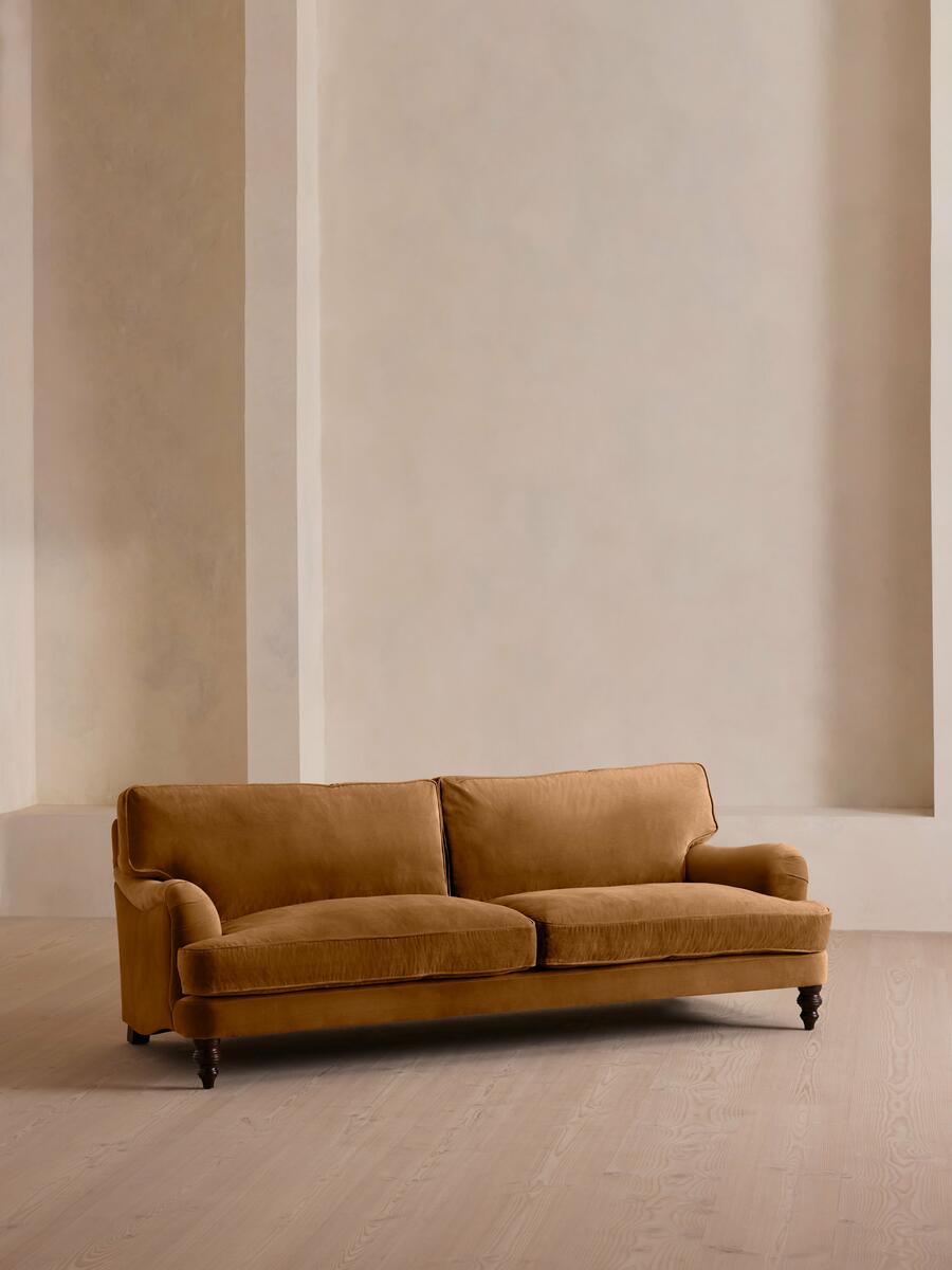 Arundel Four Seater Sofa - Velvet - Mustard - Listing - Image 2
