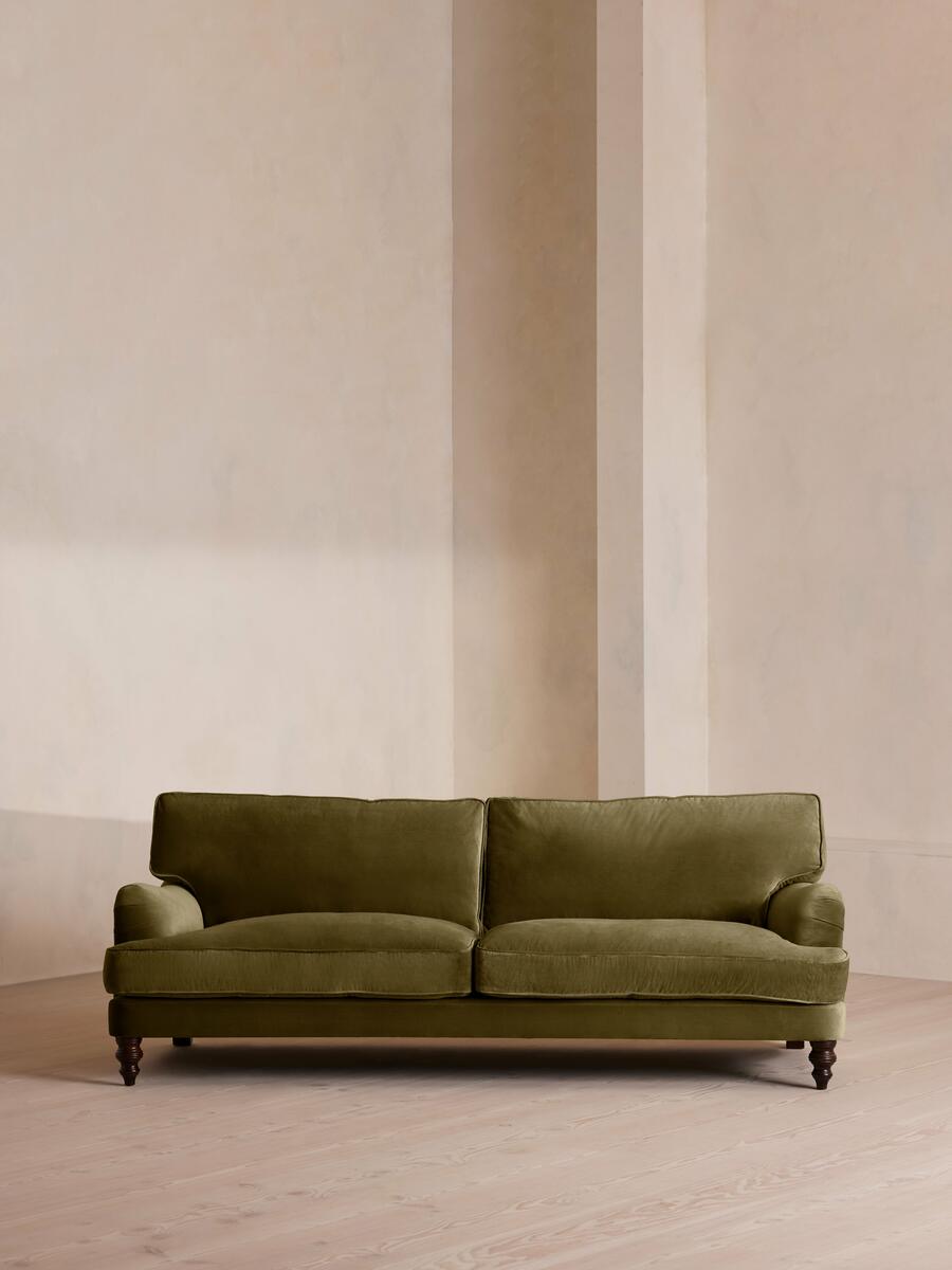 Arundel Four Seater Sofa - Velvet - Olive - Listing - Image 1