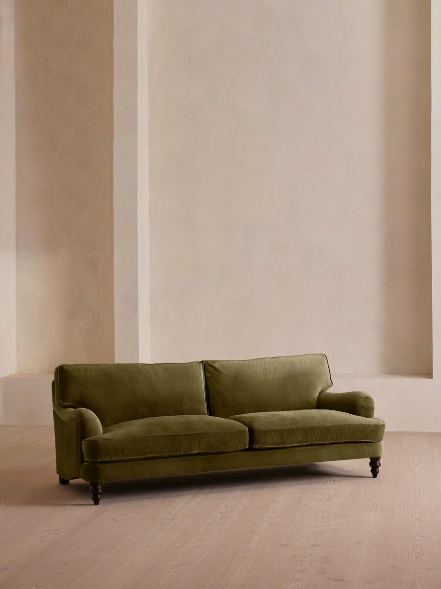 Arundel Four Seater Sofa - Velvet - Olive - Listing - Image 2
