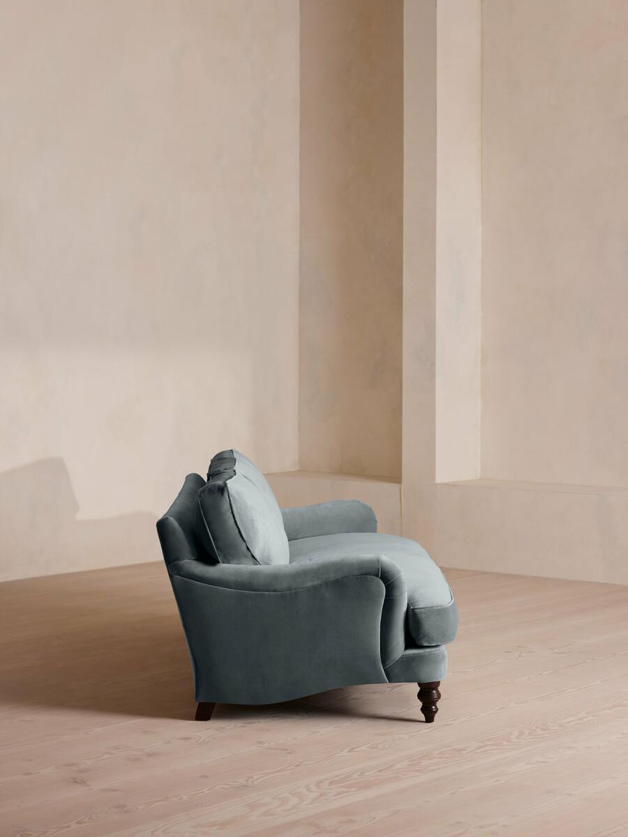 Arundel Four Seater Sofa - Velvet - Grey Blue - Images - Image 3