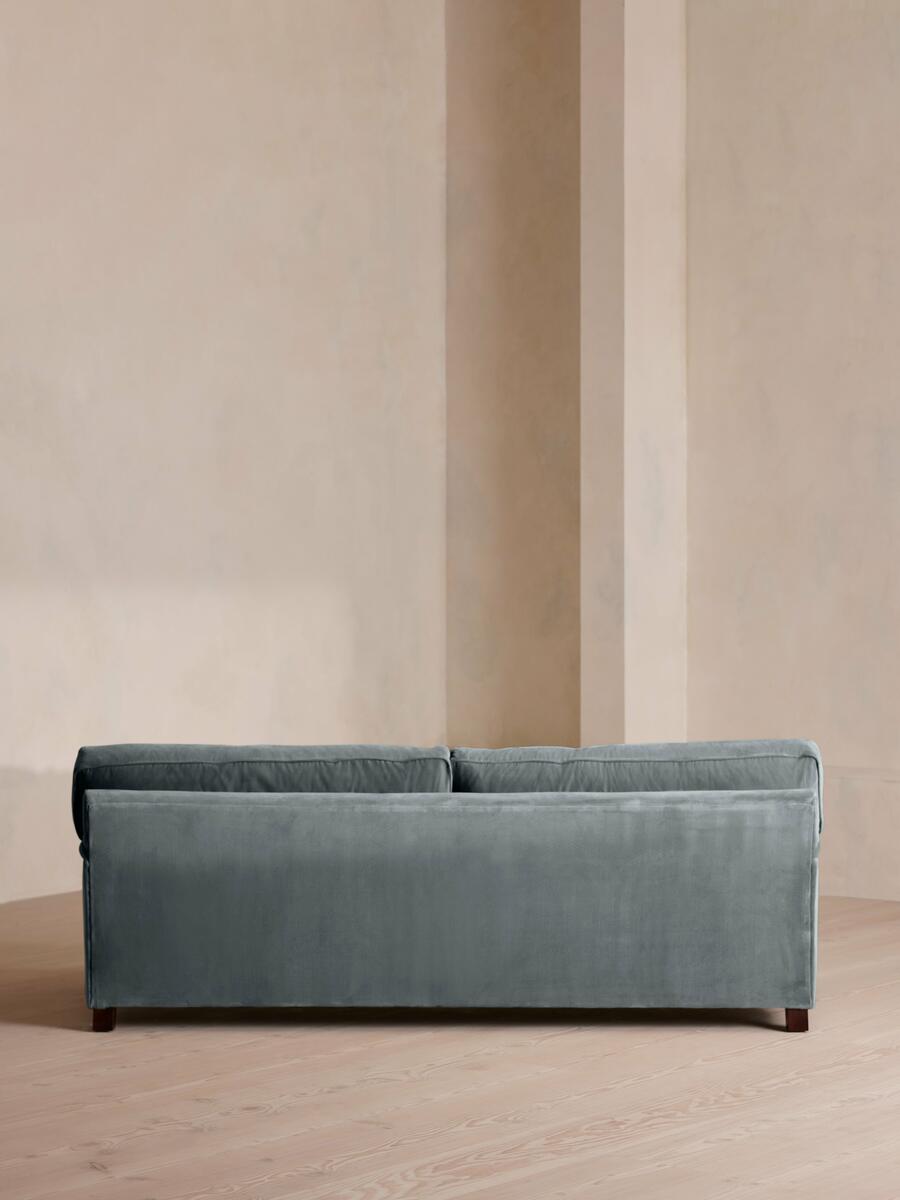 Arundel Four Seater Sofa - Velvet - Grey Blue - Images - Image 4