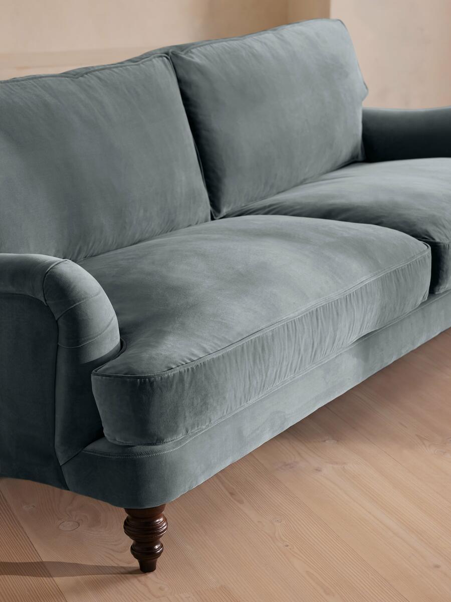 Arundel Four Seater Sofa - Velvet - Grey Blue - Images - Image 6