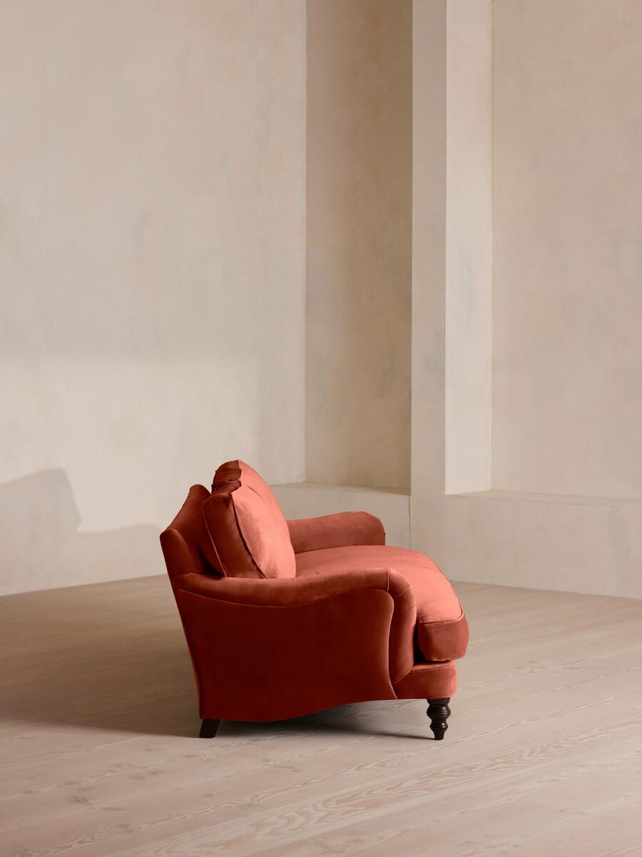 Arundel Four Seater Sofa - Velvet - Rust - Images - Image 3