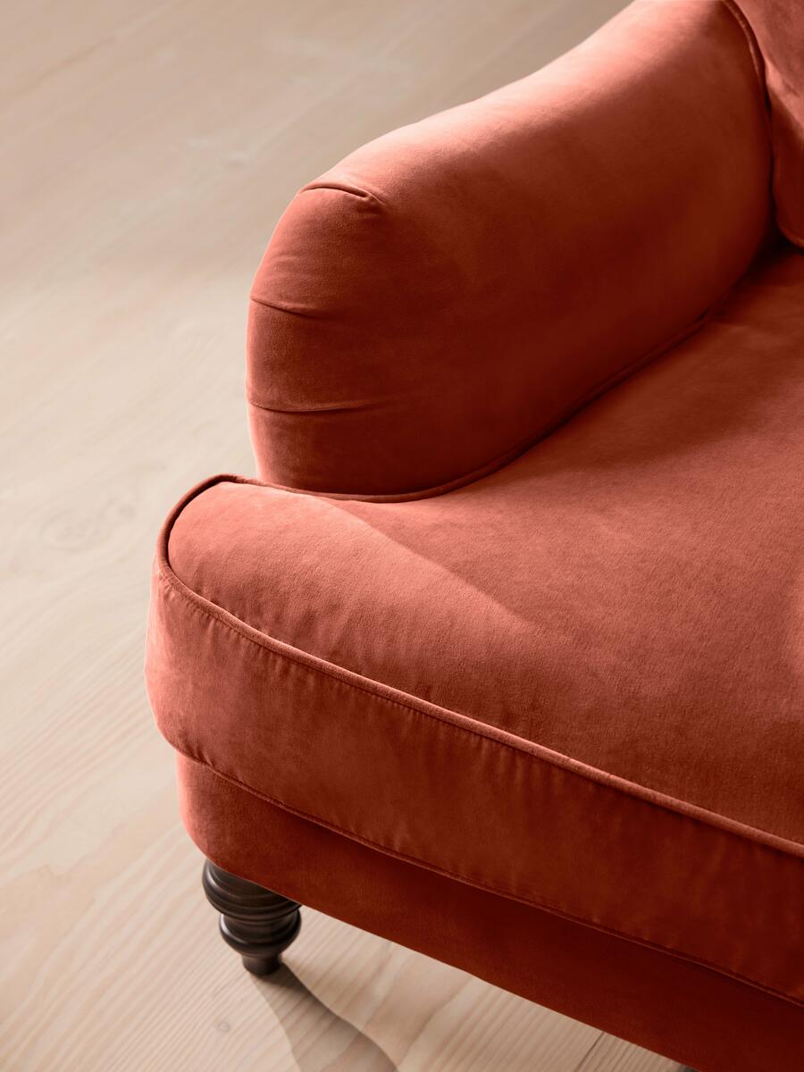 Arundel Four Seater Sofa - Velvet - Rust - Images - Image 5