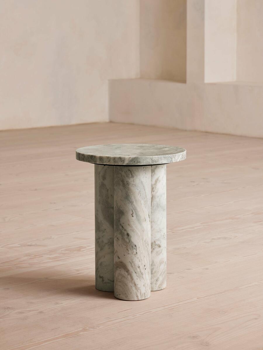 Tisbury Side Table - Terra Bianca Marble - Listing - Image 1