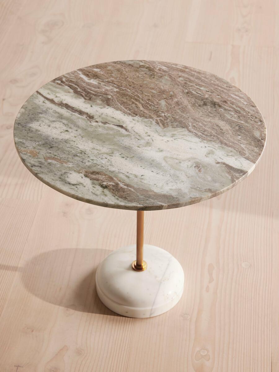 Fleet Side Table - Large/Low - Terra Bianca Marble  - Listing - Image 2