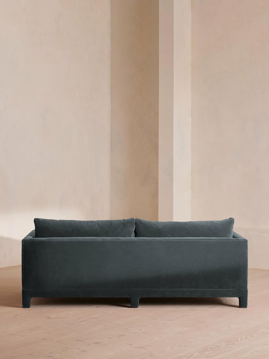 Ashford Three Seater Sofa - Velvet - Grey Blue - Images - Image 4