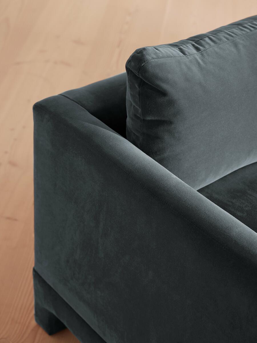 Ashford Three Seater Sofa - Velvet - Grey Blue - Images - Image 5