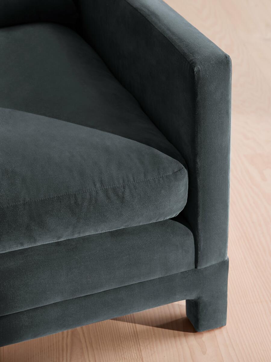 Ashford Three Seater Sofa - Velvet - Grey Blue - Images - Image 6