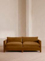 Ashford Three Seater Sofa - Velvet - Mustard - Listing - Thumbnail 1