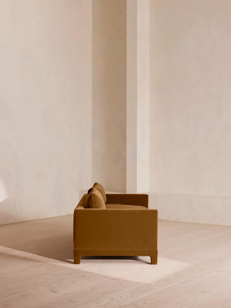 Ashford Three Seater Sofa - Velvet - Mustard - Images - Image 3