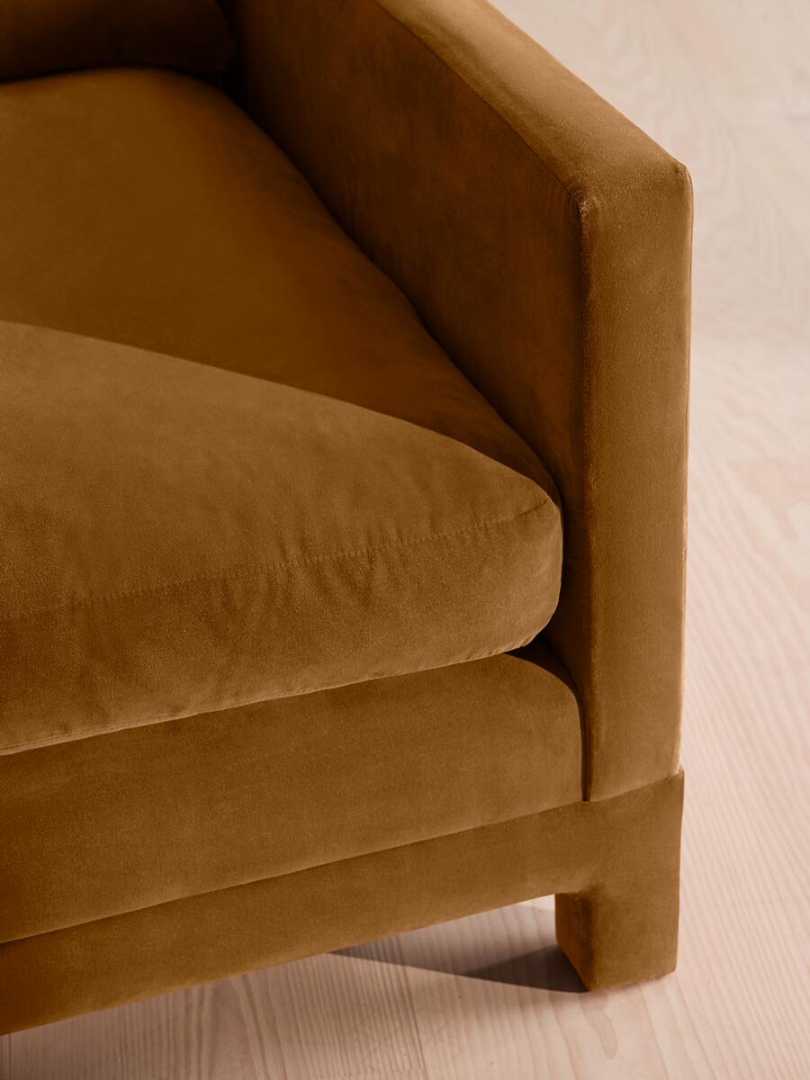 Ashford Three Seater Sofa - Velvet - Mustard - Images - Image 6