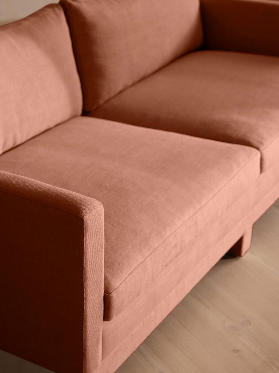 Ashford Three Seater Sofa - Linen - Antique Rose - Images - Image 5