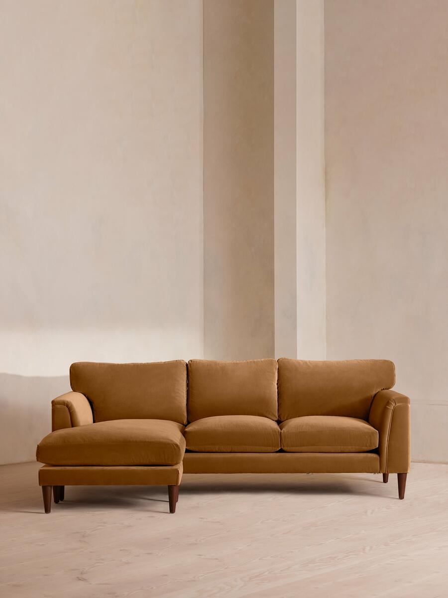 Reya Chaise-end Sofa - Velvet - Mustard - Listing - Image 1