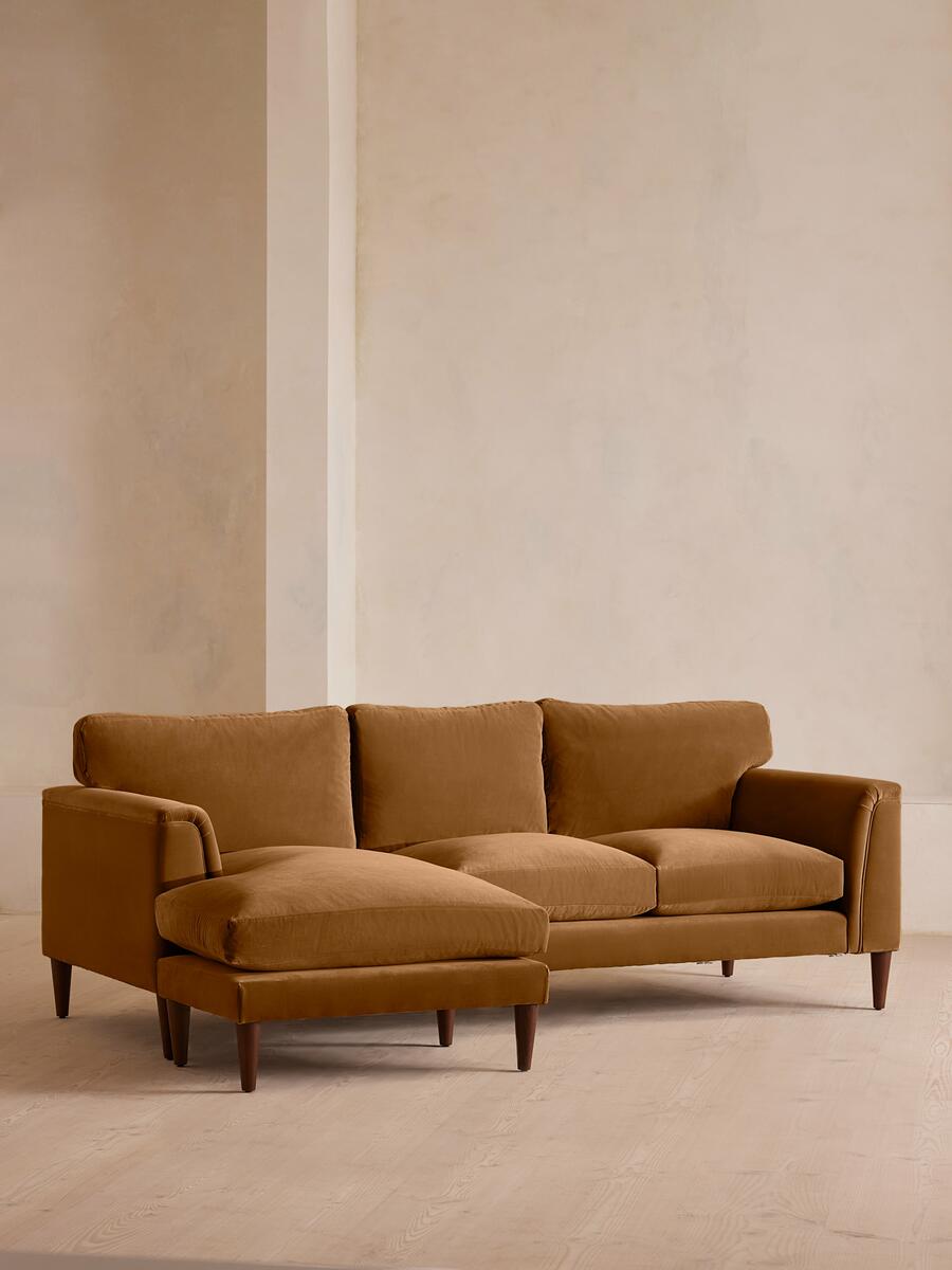Reya Chaise-end Sofa - Velvet - Mustard - Listing - Image 2