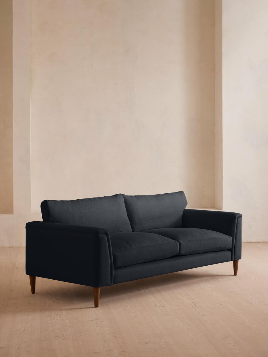 Reya Three Seater Sofa - Linen - Indigo - Listing - Image 2