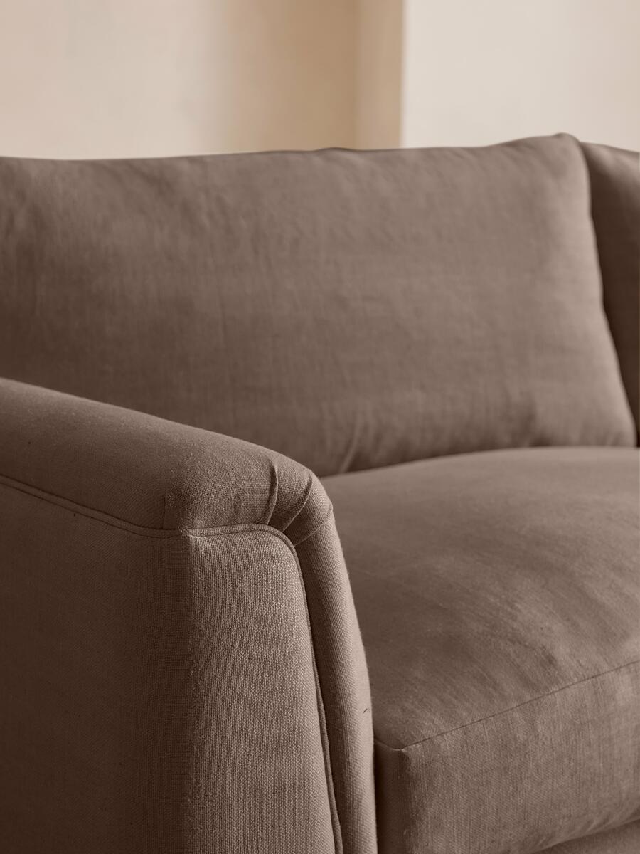 Reya Three Seater Sofa - Linen - Mushroom - Images - Image 5