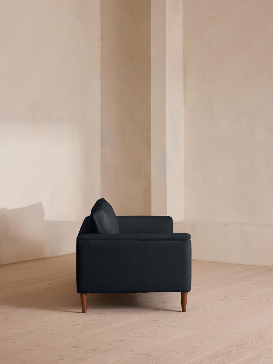 Reya Three Seater Sofa - Linen - Indigo - Images - Image 3