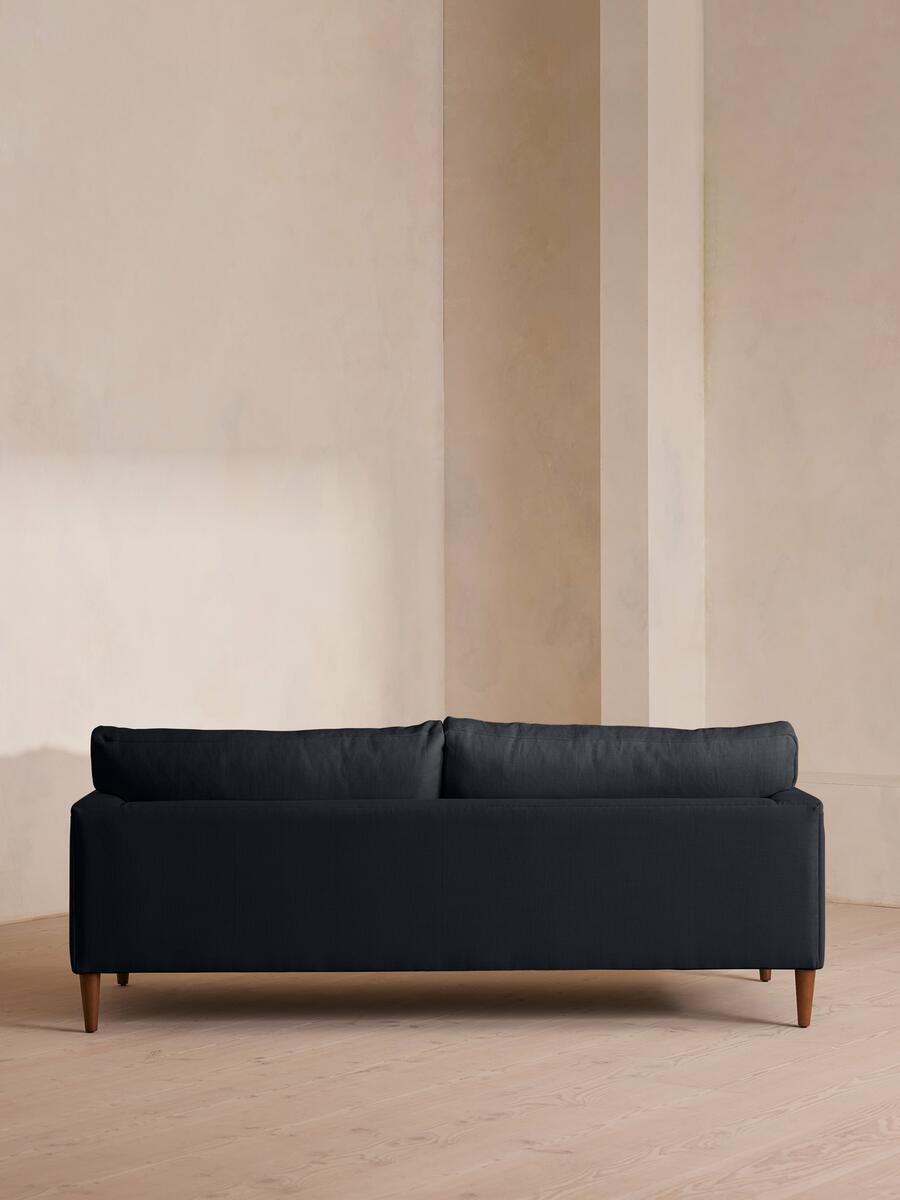 Reya Three Seater Sofa - Linen - Indigo - Images - Image 4