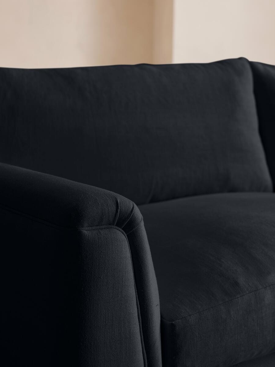 Reya Three Seater Sofa - Linen - Indigo - Images - Image 5
