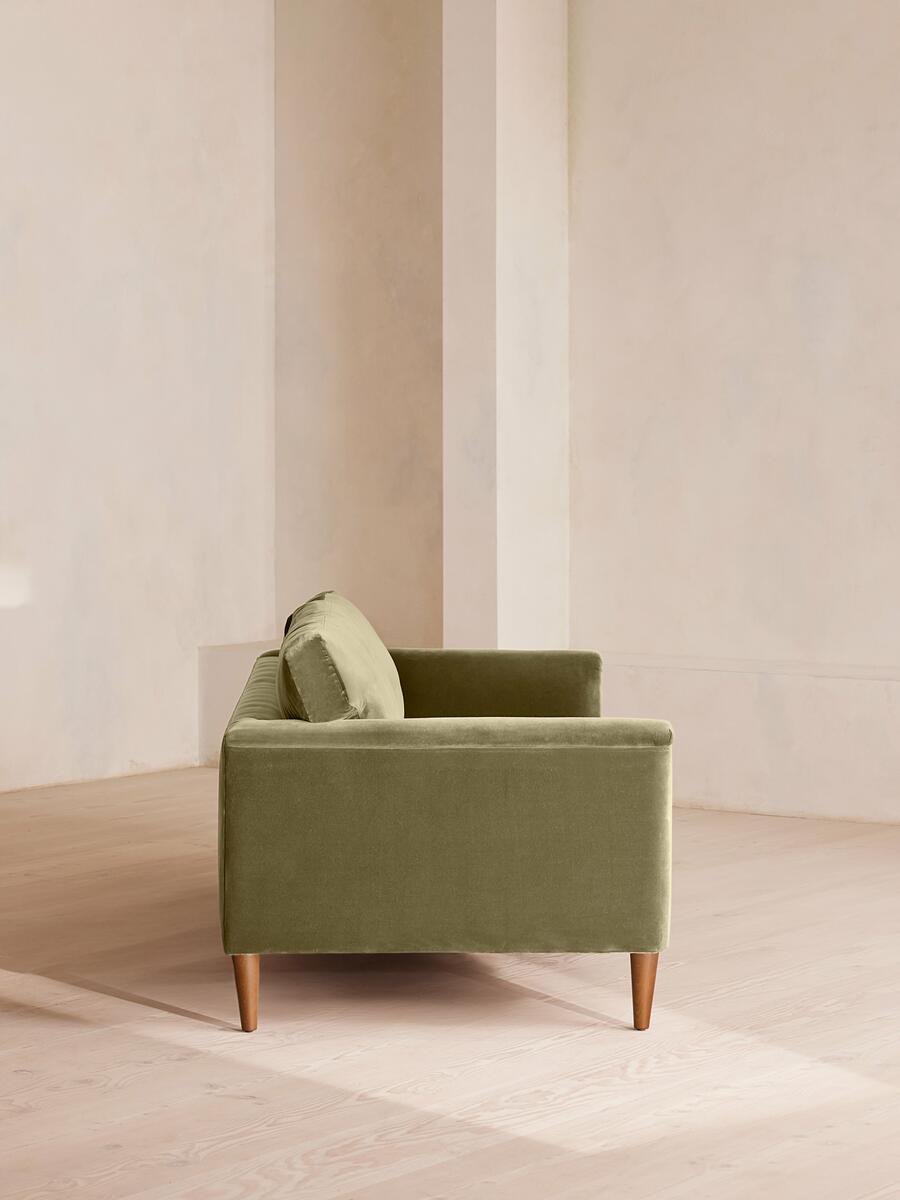 Reya Three Seater Sofa - Velvet - Lichen - Images - Image 4
