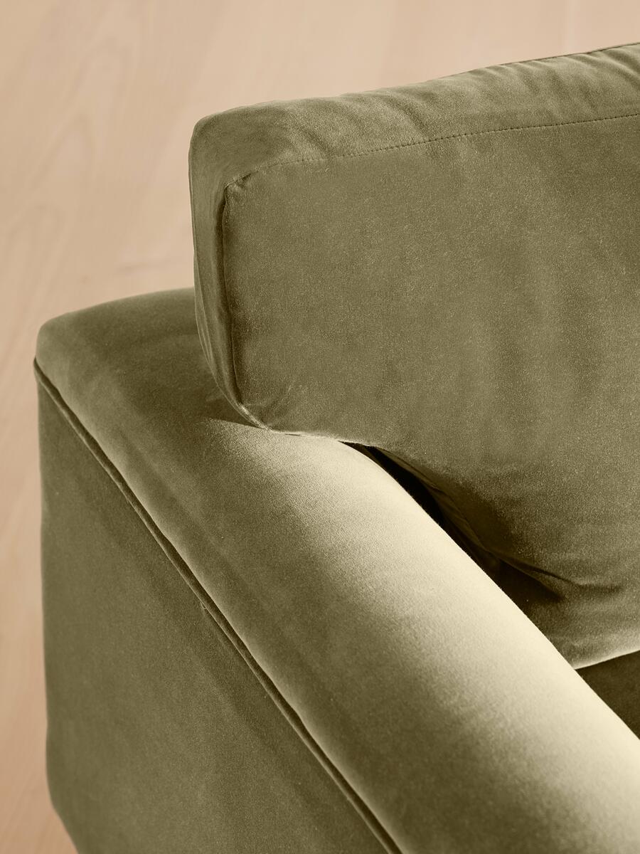 Reya Three Seater Sofa - Velvet - Lichen - Images - Image 6