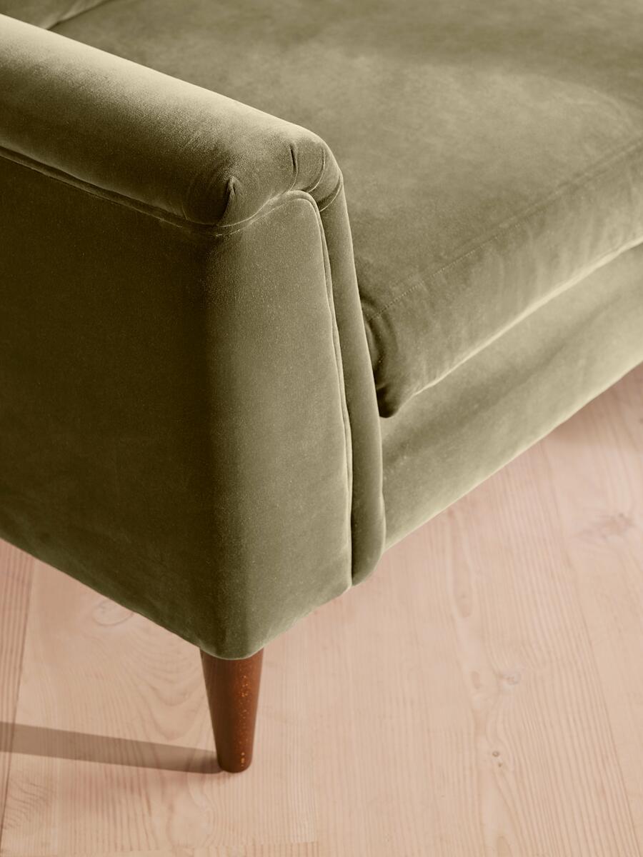 Reya Three Seater Sofa - Velvet - Lichen - Images - Image 7