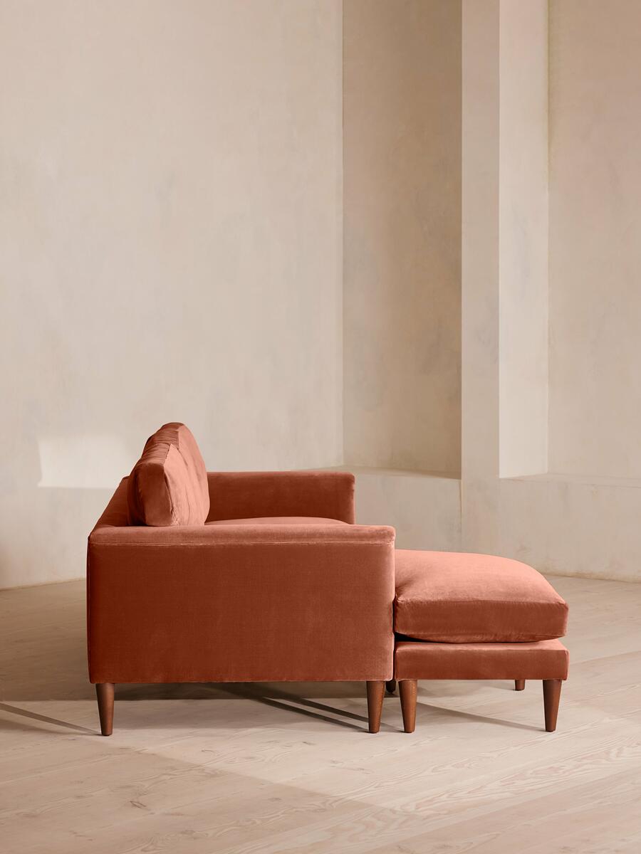 Reya Chaise-end Sofa - Velvet - Rust - Images - Image 3