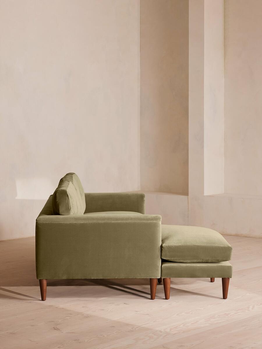 Reya Chaise-end Sofa - Velvet - Lichen - Images - Image 3