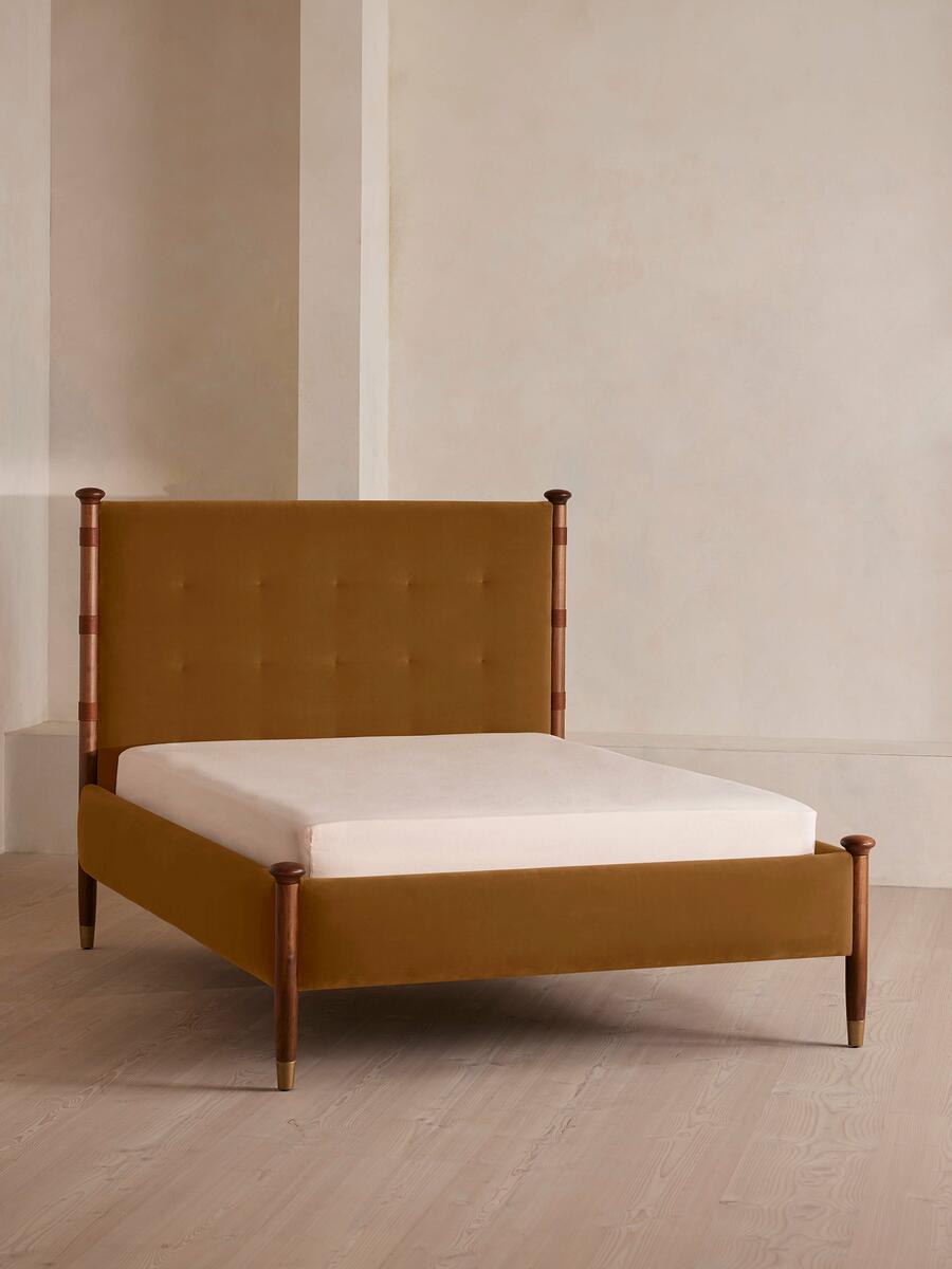Paolo Bed - Emperor - Velvet - Mustard - Listing - Image 1