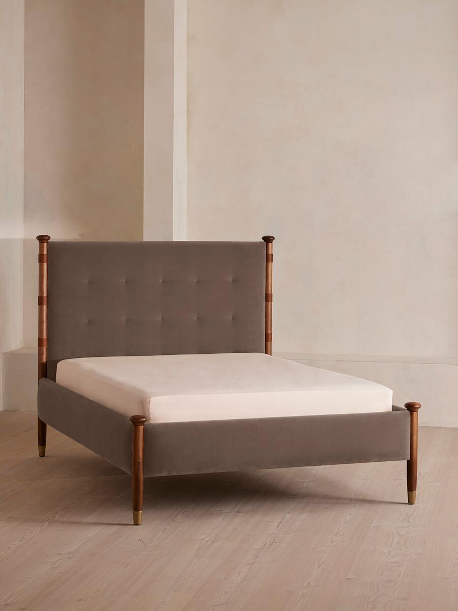 Paolo Bed - Emperor - Velvet - Taupe - Listing - Image 1