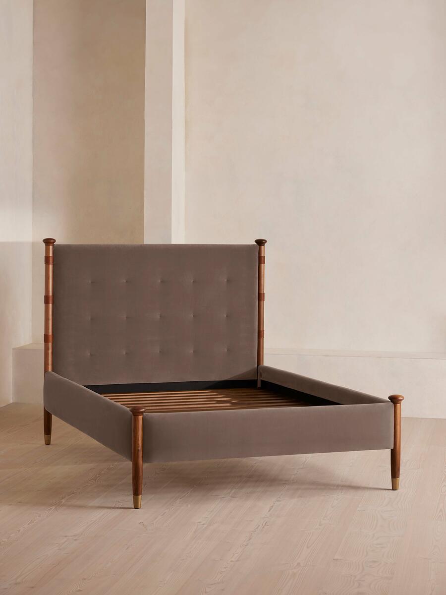 Paolo Bed - Emperor - Velvet - Taupe - Images - Image 3