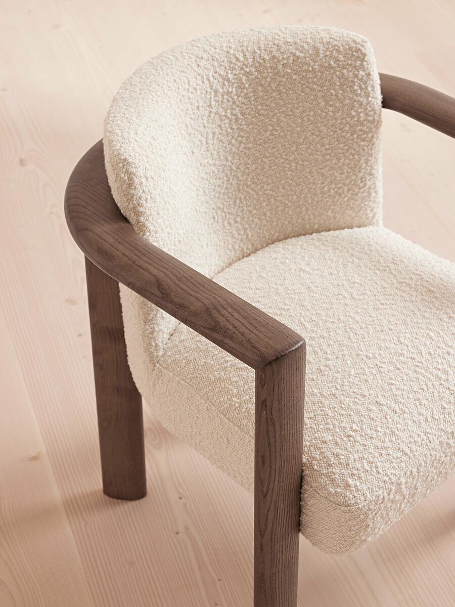 Aria Dining Chair - Boucle - Cream - Images - Image 6