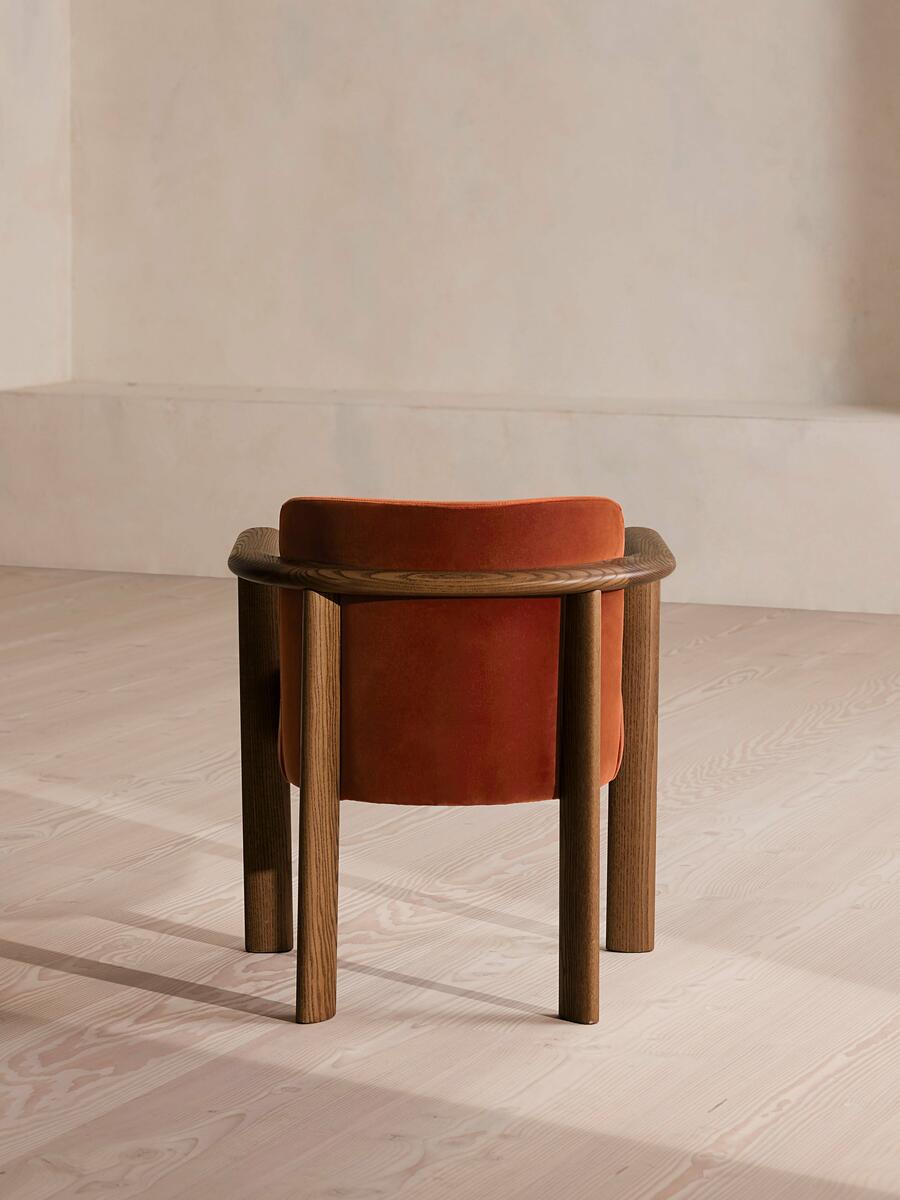 Aria Dining Chair - Velvet - Rust - Images - Image 4