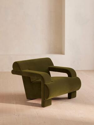Humphrey Armchair - Velvet - Olive - Hover Image