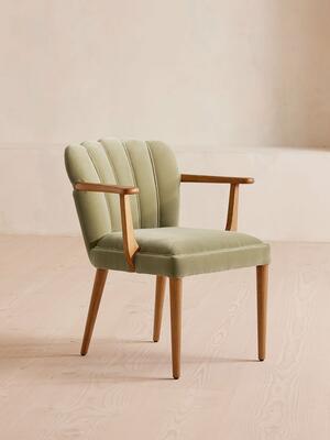 Mae Dining Chair - Velvet - Lichen - Hover Image
