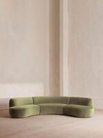 Aline Serpentine Modular Sofa - Four Seater - Lichen Velvet - Listing - Thumbnail 1