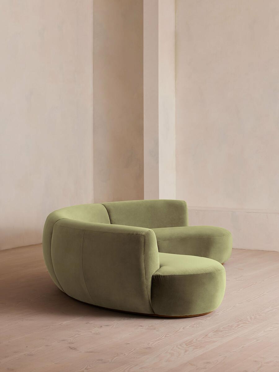 Aline Serpentine Modular Sofa - Four Seater - Lichen Velvet - Images - Image 3